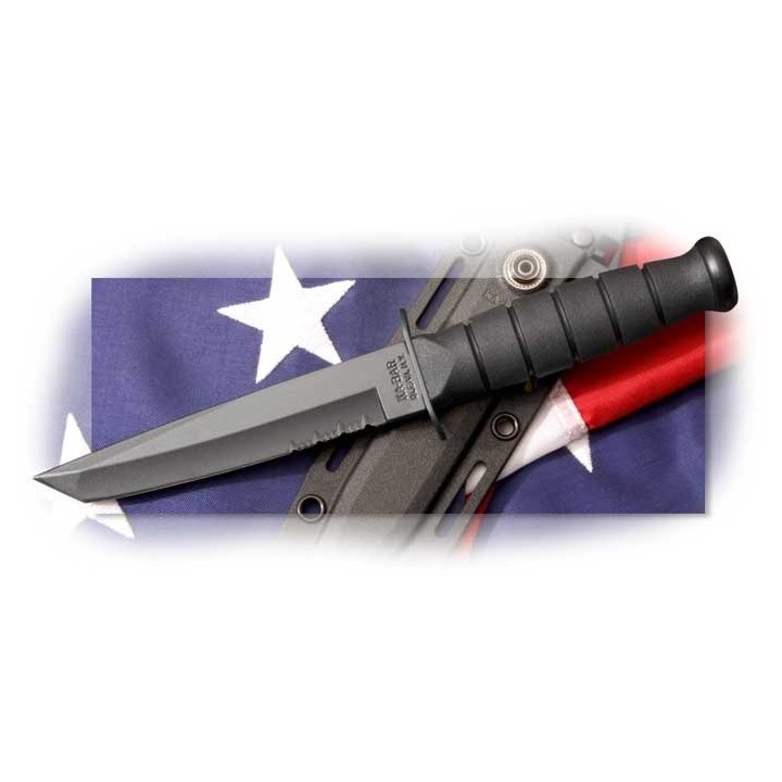 COUTEAU Short Ka-Bar Black Tanto SERRATED KA5055
