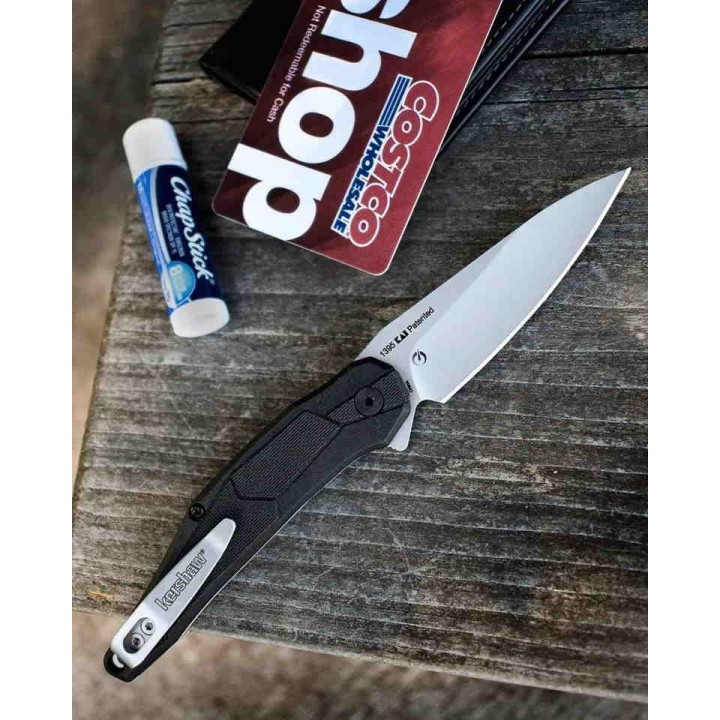 Couteau Kershaw Lightyear A/O Lame Acier 4Cr14 Manche GFN Linerlock Clip KS1395 - Livraison Gratuite