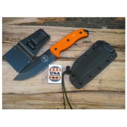 Couteau de Survie ESEE Model 5 RAT5 Orange Acier Carbone 1095 G-10 Couteaux ESEE Made In USA ES5POR - Livraison Gratuite