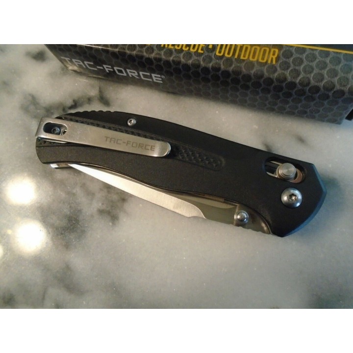 Couteau Tac Force Rapid Lock Black Lame Acier 7Cr17MoV Manche Alu Clip TF1030BK - Livraison Gratuite