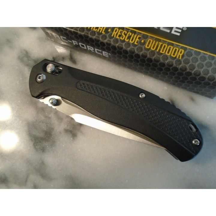 Couteau Tac Force Rapid Lock Black Lame Acier 7Cr17MoV Manche Alu Clip TF1030BK - Livraison Gratuite