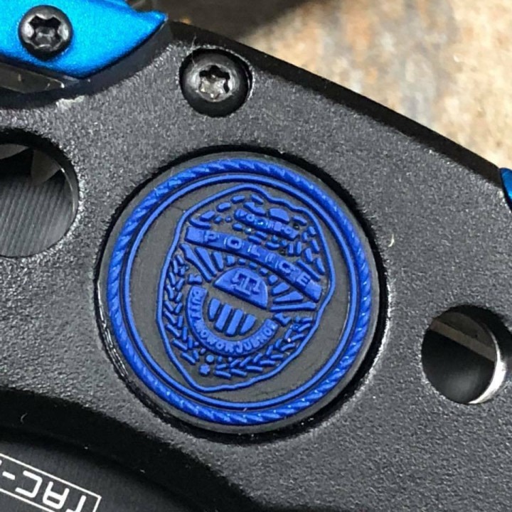 Couteau Tac Force Police A/O Manche Blue/Black Coupe Ceintures Brise Vitres TF723BL - Livraison Gratuite