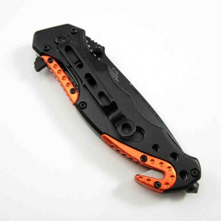 Couteau Tac Force EMT Rescue A/O Lame Acier 3Cr13 Manche brise vitres & cutter TF723EM - Livraison Gratuite
