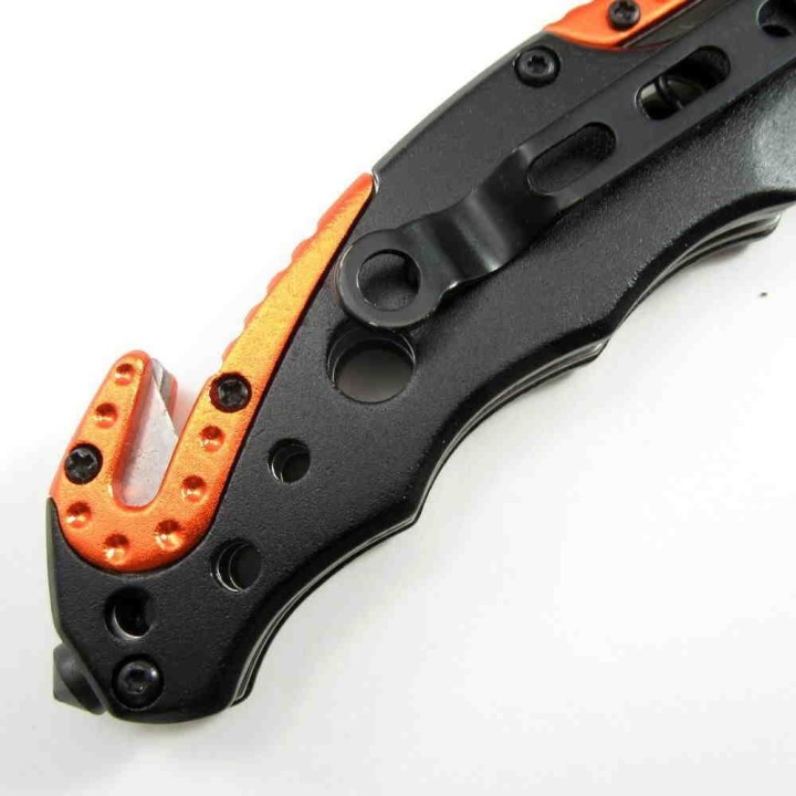 Couteau Tac Force EMT Rescue A/O Lame Acier 3Cr13 Manche brise vitres & cutter TF723EM - Livraison Gratuite