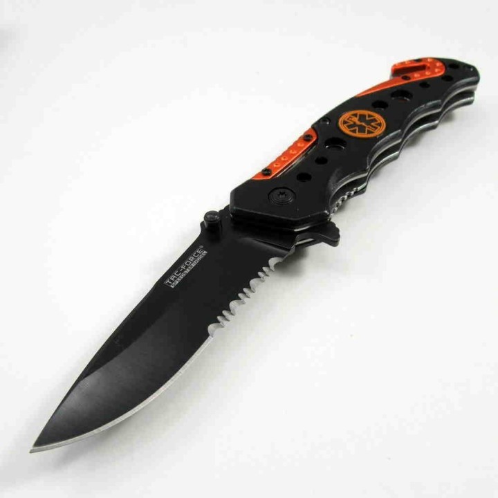 Couteau Tac Force EMT Rescue A/O Lame Acier 3Cr13 Manche brise vitres & cutter TF723EM - Livraison Gratuite