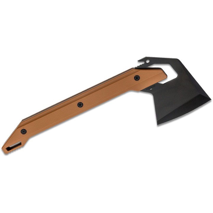 Hache Viking Schrade Frontier Axe Tan Manche GFN Lame Acier 3Cr13 Etui Nylon SCH1121076 - Livraison Gratuite