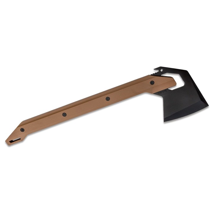 Hache Viking Schrade Frontier Axe Tan Manche GFN Lame Acier 3Cr13 Etui Nylon SCH1121078 - Livraison Gratuite
