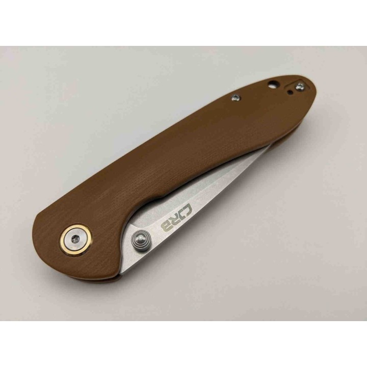 Couteau CJRB Feldspar Brown Lame Acier D2 Manche G10 LinerLock Clip J1912BNC- Livraison Gratuite