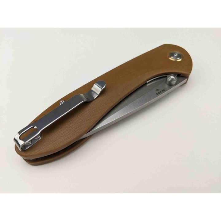 Couteau CJRB Feldspar Brown Lame Acier D2 Manche G10 LinerLock Clip J1912BNC- Livraison Gratuite