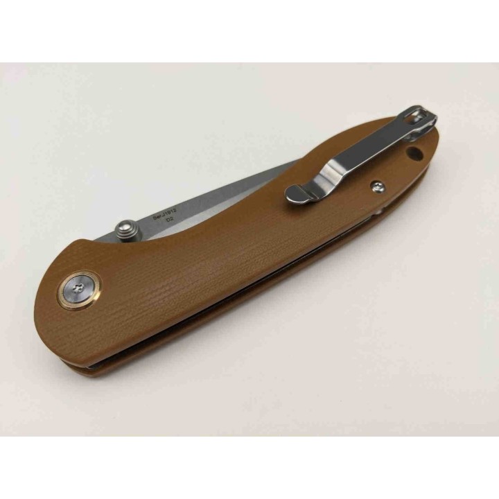 Couteau CJRB Feldspar Brown Lame Acier D2 Manche G10 LinerLock Clip J1912BNC- Livraison Gratuite