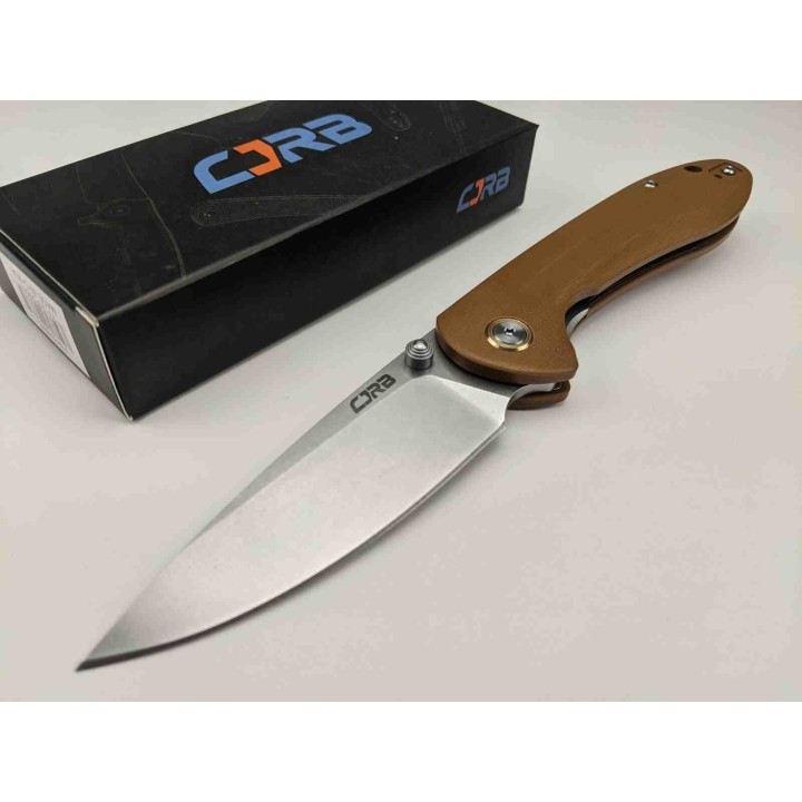 Couteau CJRB Feldspar Brown Lame Acier D2 Manche G10 LinerLock Clip J1912BNC- Livraison Gratuite