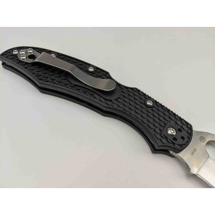 BY03PBK2W Couteau Syperco Cara Cara 2 Lame Acier 8Cr13MoV Manche FRN Lockback Clip - Livraison Gratuite