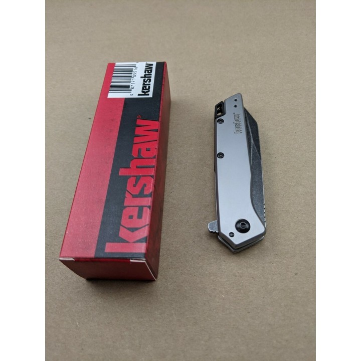 Couteau Kershaw Misdirect A/O Lame Acier 4Cr13 Manche Acier Framelock Clip KS1365 - Livraison Gratuite