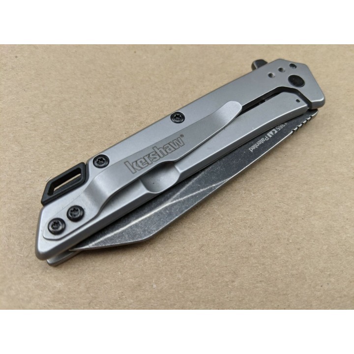 Couteau Kershaw Misdirect A/O Lame Acier 4Cr13 Manche Acier Framelock Clip KS1365 - Livraison Gratuite