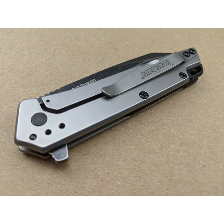 Couteau Kershaw Misdirect A/O Lame Acier 4Cr13 Manche Acier Framelock Clip KS1365 - Livraison Gratuite