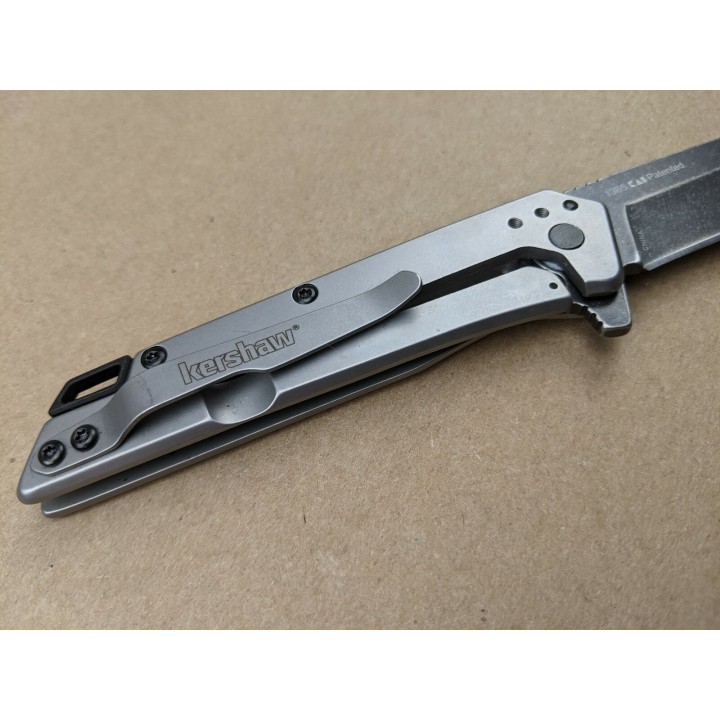 Couteau Kershaw Misdirect A/O Lame Acier 4Cr13 Manche Acier Framelock Clip KS1365 - Livraison Gratuite