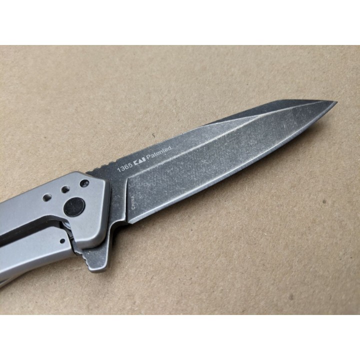 Couteau Kershaw Misdirect A/O Lame Acier 4Cr13 Manche Acier Framelock Clip KS1365 - Livraison Gratuite