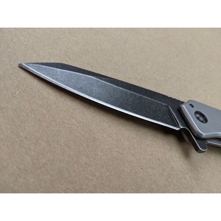 Couteau Kershaw Misdirect A/O Lame Acier 4Cr13 Manche Acier Framelock Clip KS1365 - Livraison Gratuite