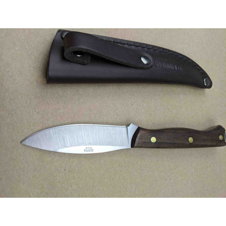 Couteau Condor Scotia Lame Carbone 1095 Manche Noyer Etui Cuir Made El Salvador CTK102355 - Livraison Gratuite