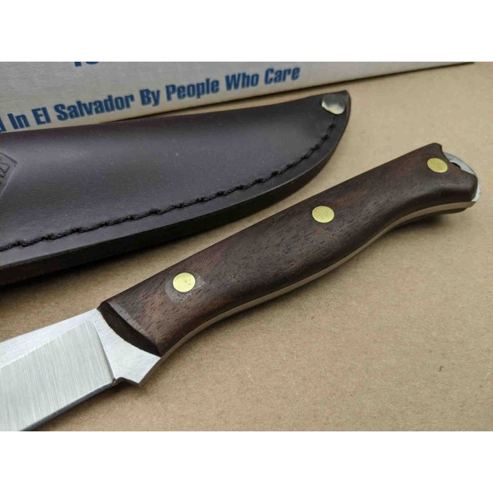 Couteau Condor Scotia Lame Carbone 1095 Manche Noyer Etui Cuir Made El Salvador CTK102355 - Livraison Gratuite