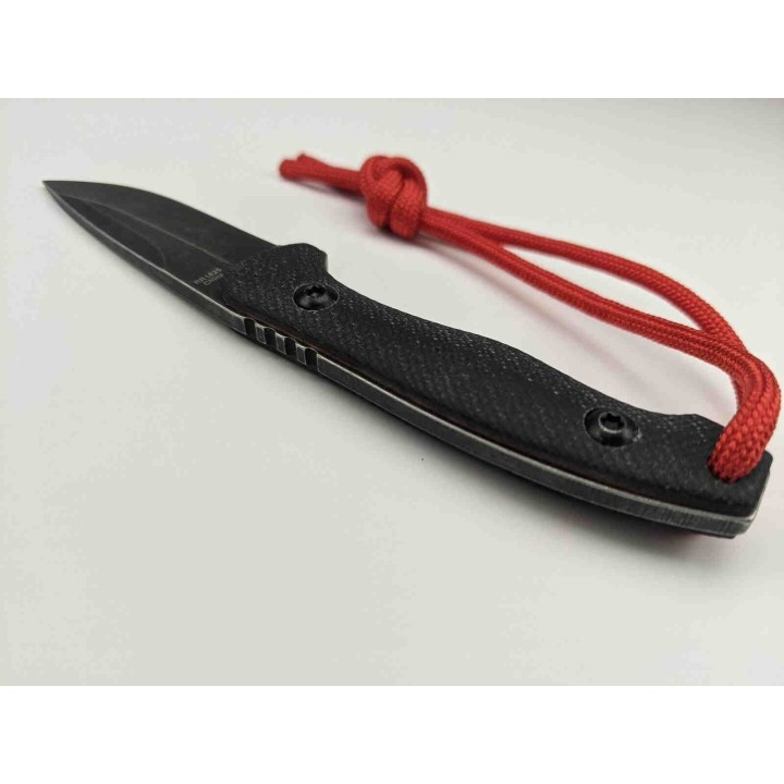 Lot de 2 Couteaux de Cou Rough Ryder Neck Lame Acier 440 Manche G10 Etui RR1825 - Livraison Gratuite