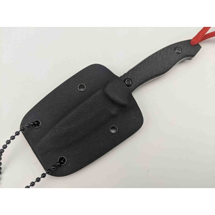 Lot de 2 Couteaux de Cou Rough Ryder Neck Lame Acier 440 Manche G10 Etui RR1825 - Livraison Gratuite