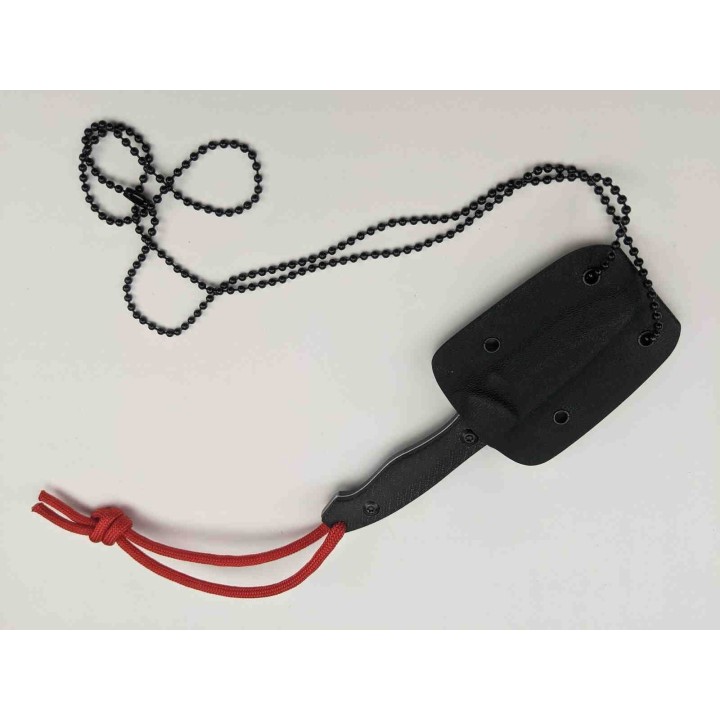 Lot de 2 Couteaux de Cou Rough Ryder Neck Lame Acier 440 Manche G10 Etui RR1825 - Livraison Gratuite