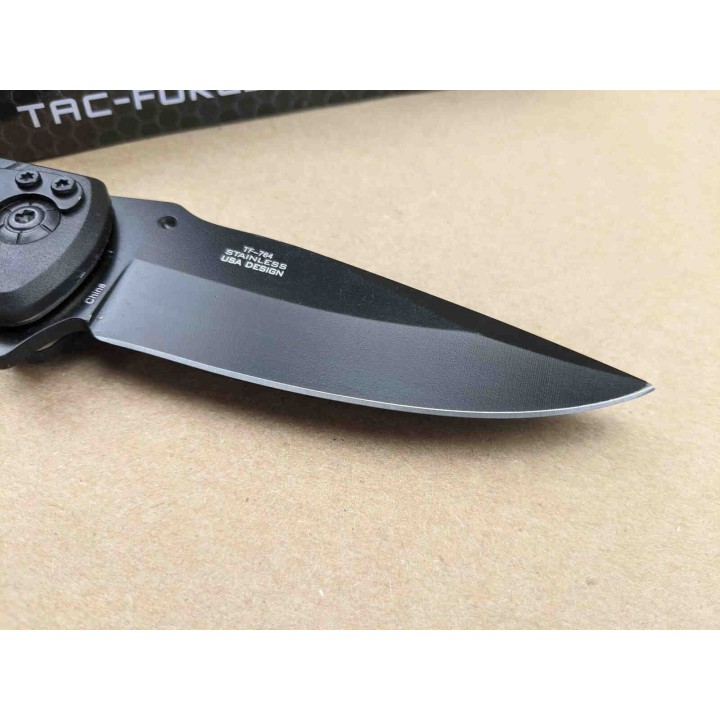 Lot de 2 Couteau Tac Force A/O Lame Acier Inox Manche FRN Linerlock Clip TF764BK - Livaison Gratuite