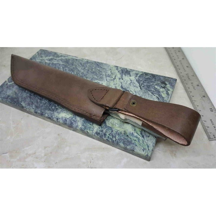 Couteau de Viking SEAX Manche Os Cerfé Lame Acier Inox Etui Cuir WM014 - Livraison Gratuite