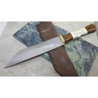 Couteau de Viking SEAX Manche Os Cerfé Lame Acier Inox Etui Cuir WM014 - Livraison Gratuite
