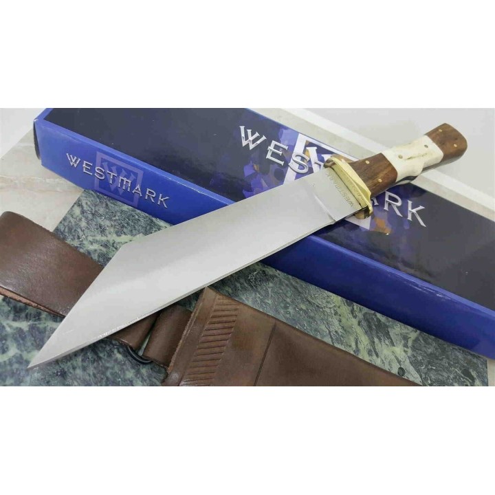 Couteau de Viking SEAX Manche Os Cerfé Lame Acier Inox Etui Cuir WM014 - Livraison Gratuite