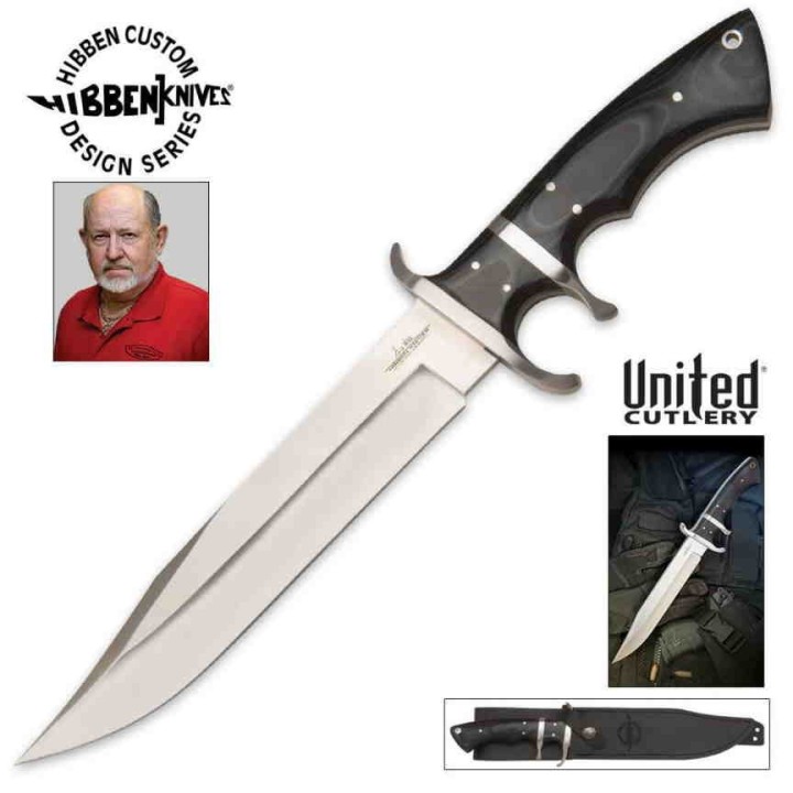Couteau Gil Hibben Assault Lame Acier 7Cr13 Manche Micarta Etui Cuir GH5025 - Livraison Gratuite