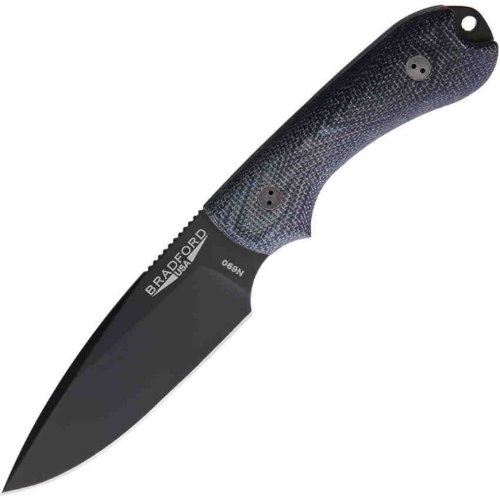 Couteau Bradford Guardian 3 Black DLC Micarta Acier N690 Etui Cuir USA BRAD3FE101B - Livraison Gratuite