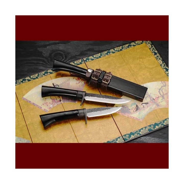Couteau DAMAS KANETSUNE IRODORI KB207 Brut De Forge 