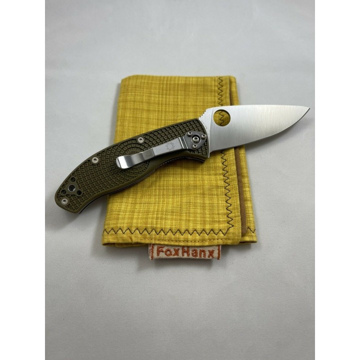 Couteau Spyderco Tenacious Od Green Manche FRN Lame Acier 8Cr13moV Linerlock Clip SC122POD - Livraison Gratuite