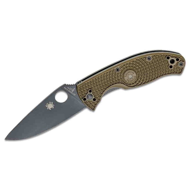 Couteau Spyderco Tenacious Od Green Manche FRN Lame Acier 8Cr13moV Black SC122PODBK - Livraison Gratuite