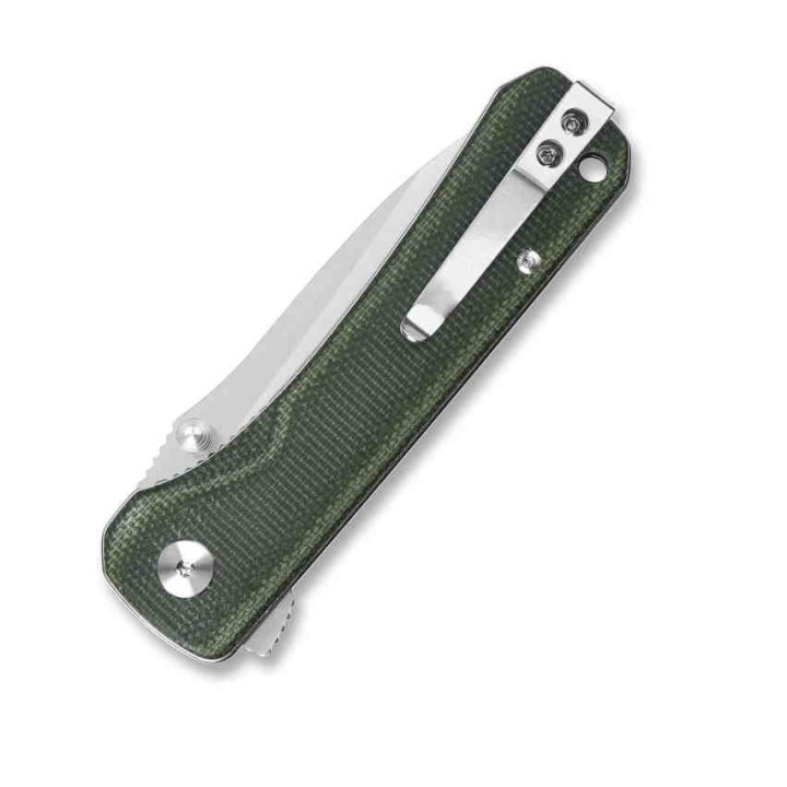 Couteau QSP Hawk Green Lame Acier 14C28N Manche Micarta Linerlock Clip QS131H - Livraison Gratuite