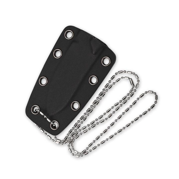 Couteau de Cou QSP Neckmuk Neck Green Lame Acier D2 Manche G10 Etui Kydex QS125F - Livraison Gratuite