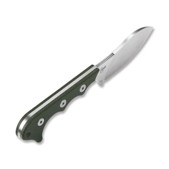 Couteau de Cou QSP Neckmuk Neck Green Lame Acier D2 Manche G10 Etui Kydex QS125F - Livraison Gratuite