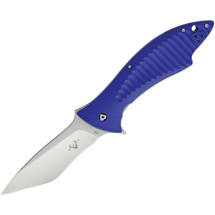 Couteau V Nives Deplorable Blue Tanto Lame Acier AUS-8 Manche FRN Bearings Clip VNI15FRNPBL - Livraison Gratuite