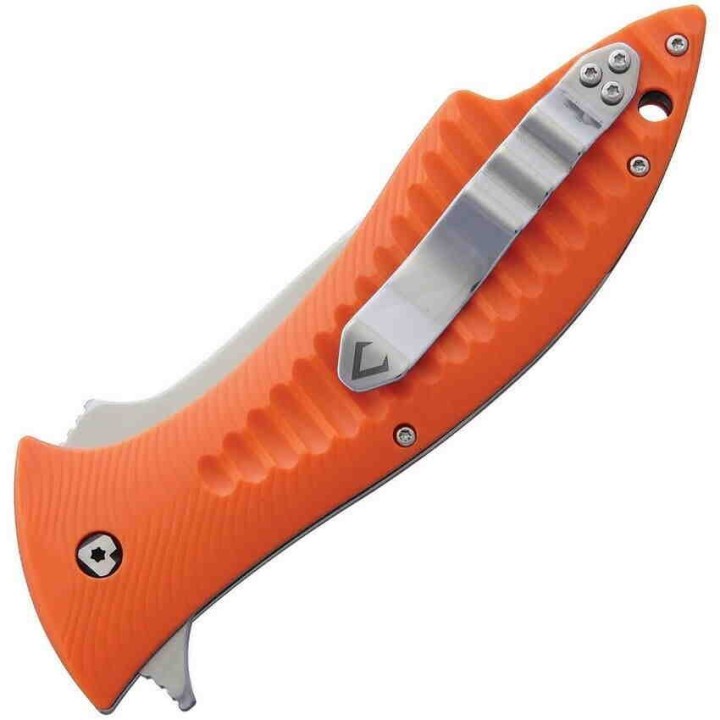 Couteau V Nives Deplorable Orange Tanto Lame Acier AUS-8 Manche FRN Bearings Clip VNI15FRNPOR - Livraison Gratuite