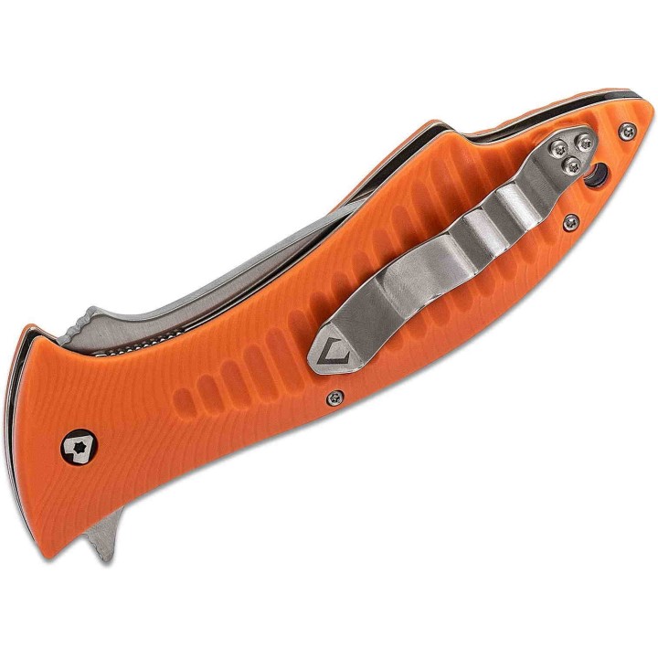Couteau V Nives Deplorable Orange Tanto Lame Acier AUS-8 Manche FRN Bearings Clip VNI15FRNPOR - Livraison Gratuite