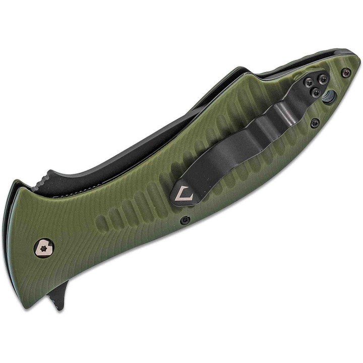 Couteau V Nives Deplorable Green Tanto Lame Acier AUS-8 Manche FRN Bearings Clip VNI15FRNPBGR - Livraison Gratuite