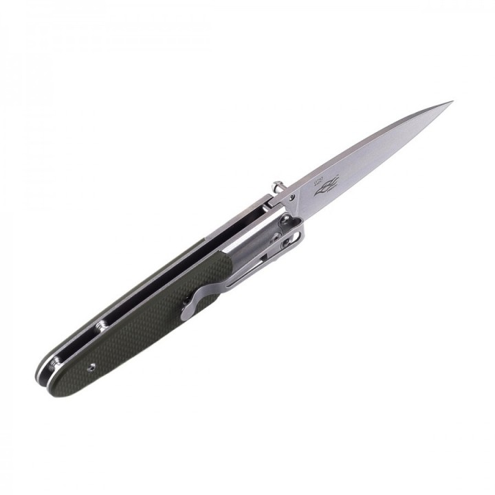 Couteau Ganzo Knives Green Lame Acier 440C Manche G10 Linerlock Clip GAG7432GR - Livraison Gratuite