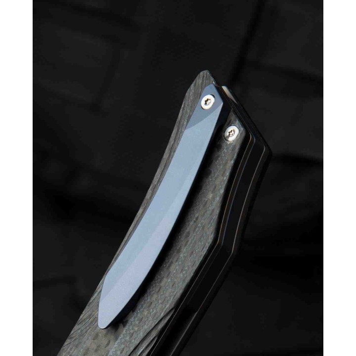 Couteau Bestech Falko Beige Lame Acier 154CM Manche G10/Fibre Carbone Linerlock Clip BTKL01A - Livraison Gratuite