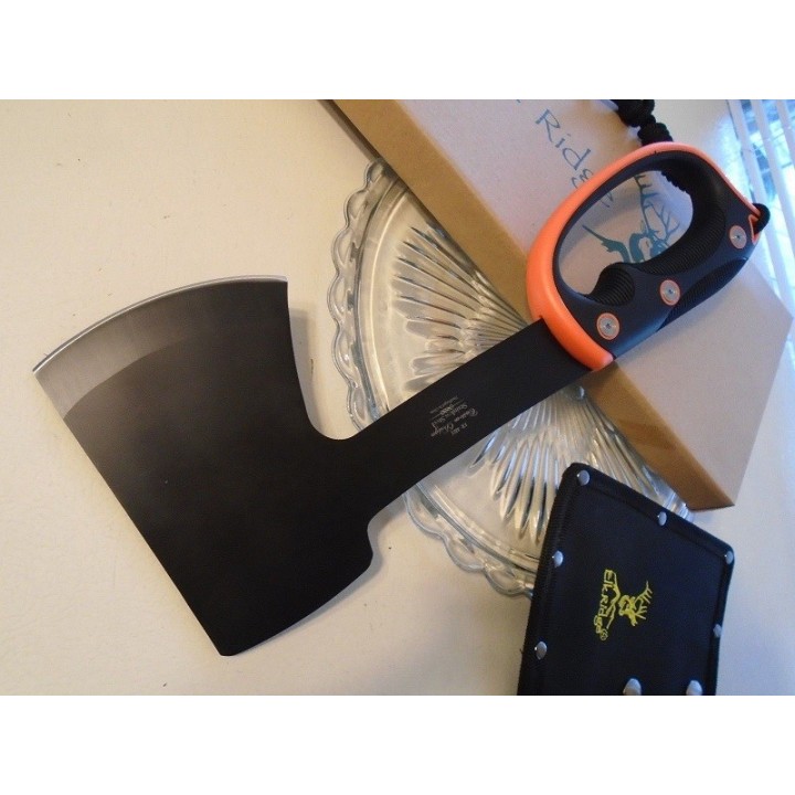 Hache Tomahawk Elk Ridge Colombian Acier Carbone Manche Abs Orange Etui Nylon ERAXE1 - Livraison Gratuite