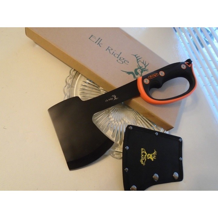Hache Tomahawk Elk Ridge Colombian Acier Carbone Manche Abs Orange Etui Nylon ERAXE1 - Livraison Gratuite