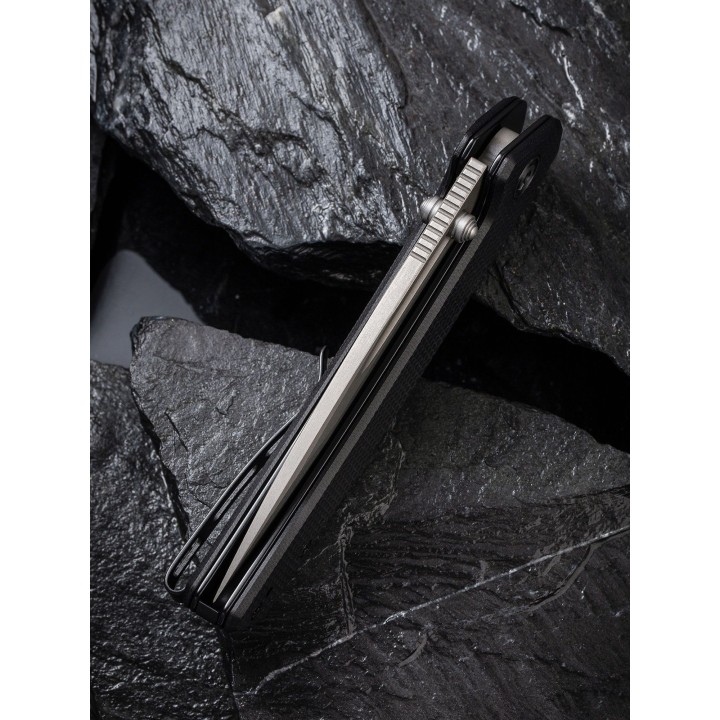 Couteau CIVIVI Nadder Black Lame Tanto N690 Manche G-10 IKBS Linerlock Clip CIVC2021A - Livraison Gratuite