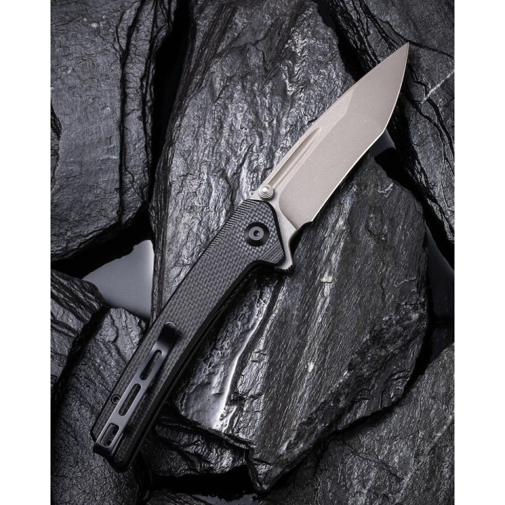 Couteau CIVIVI Nadder Black Lame Tanto N690 Manche G-10 IKBS Linerlock Clip CIVC2021A - Livraison Gratuite