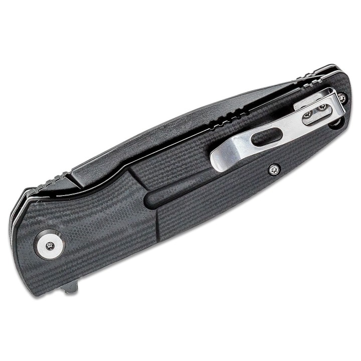 Couteau Bestech Fin Black Lame Acier 14C28N Manche G10 IKBS Linerlock Clip BTKG34A3 - Livraison Gratuite